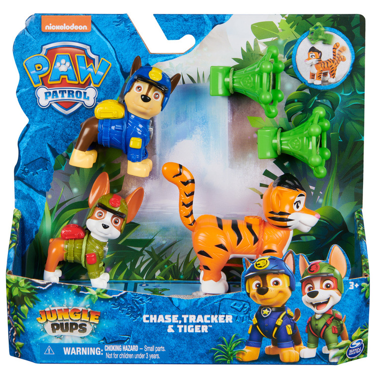 Paw Patrol: Jungle Pups - Chase Tracker & Tiger Figures - 6068080
