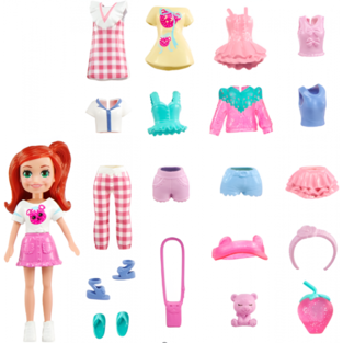 Polly Pocket: Medium Pack - Strawberry Fashion Doll With Pet - JCB22