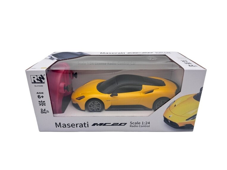 Τηλεκατευθυνόμενο Αυτοκίνητο Maserati MC20 1:24 Kίτρινο - 27224M