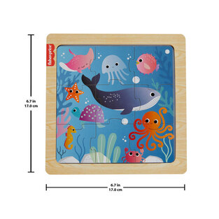 Fisher Price Μίνι Ξύλινο Παζλ Ζωάκια Του Βυθού - HXV17