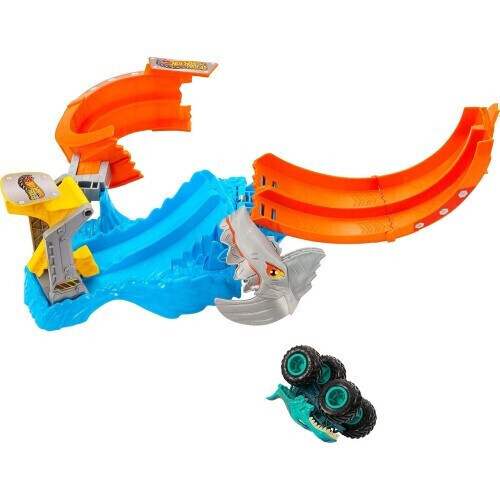 Hot Wheels Monster Trucks - Πίστα Λουπ Με Καρχαρια - JFR08
