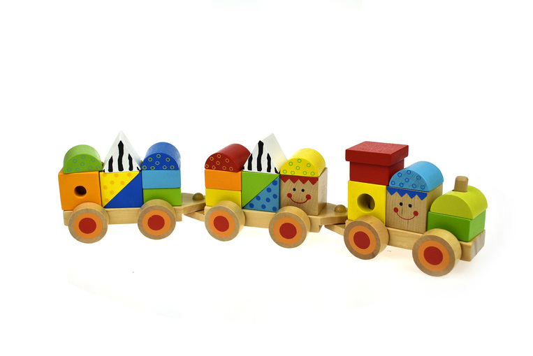 Tooky Toys Ξύλινα Τουβλάκια Τρενάκι Στοίβαξης - TKB383
