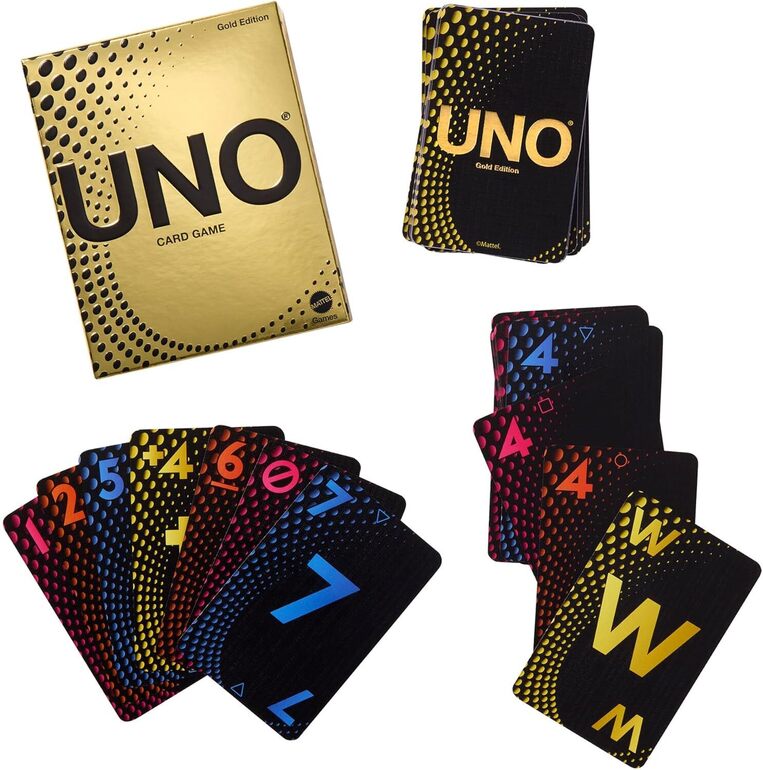 Uno Gold Edition Card Game - JHB35