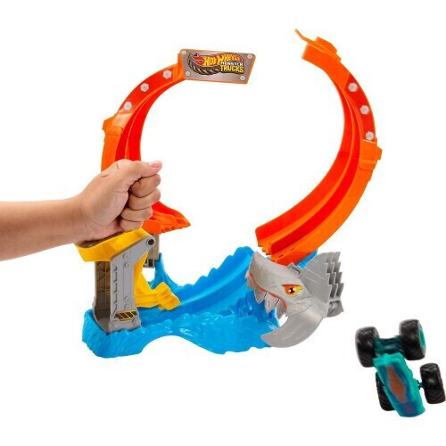 Hot Wheels Monster Trucks - Πίστα Λουπ Με Καρχαρια - JFR08