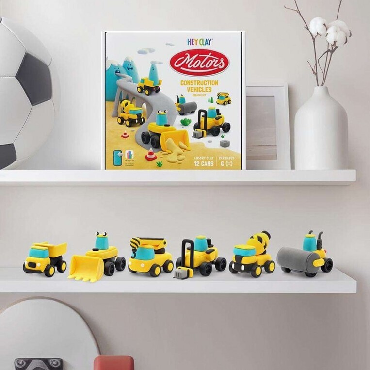 Hey Clay Motors Construction Vehicles Mε 12 Βαζάκια Πηλό - 440076