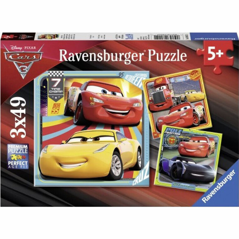 Ravensburger Παζλ 3x49 τμχ Cars 3 - 05-08015