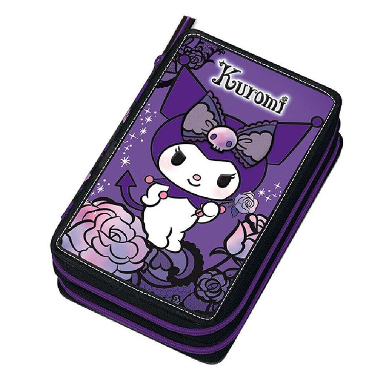 Graffiti Κασετίνα Διπλή Γεμάτη Purple Laces Kuromi - 252333