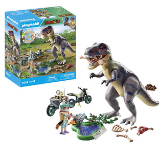 Playmobil Dinos T-Rex & Εξερευνητής Με Μοτοσυκλέτα - 71524
