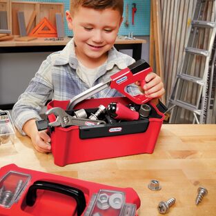  Little Tikes Creative Construction Tool Box Set with 9 Accessories - 643262EUC