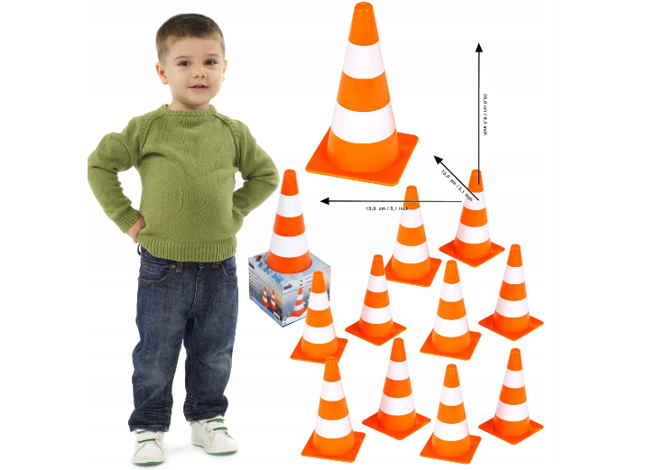 Klein Σετ 10 Σταθερών Πλαστικών Κώνων - KL2946