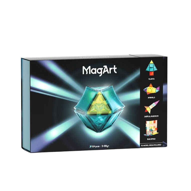 Top Bright - Σετ Κατασκευής Με Μαγνητικά Πλακίδια 64τεμ. -  129226