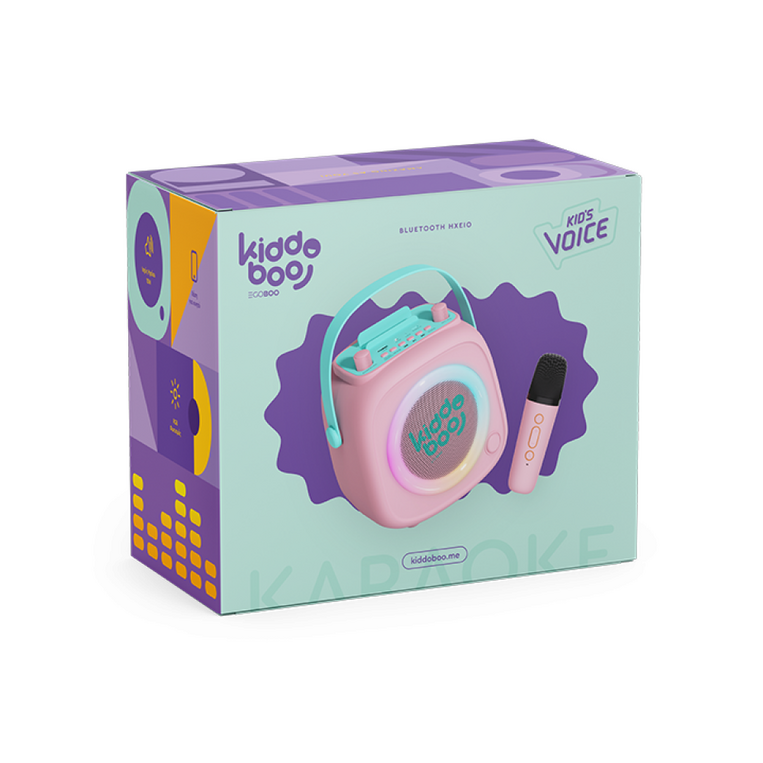 Kiddoboo KidsVoice BT Speaker And Mic Pink - KB23028PNK