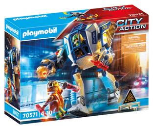 Playmobil Αστυνομικό ρομπότ και ληστής - 70571