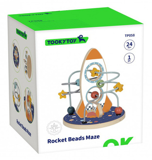 Tooky Toy Ξύλινος Πύραυλος Λαβύρινθος - TP058