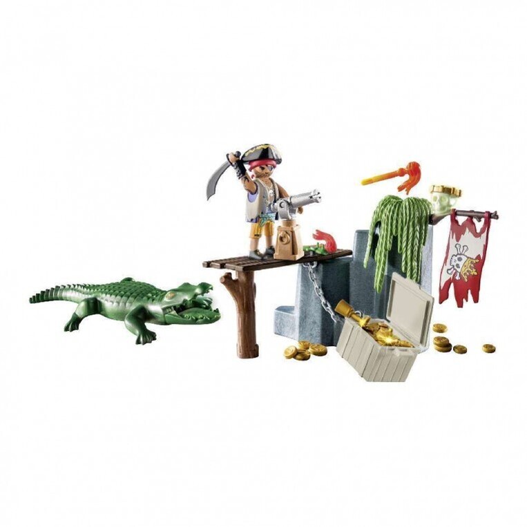 Playmobil Pirates Starter Pack Πειρατής με Αλιγάτορα - 71473