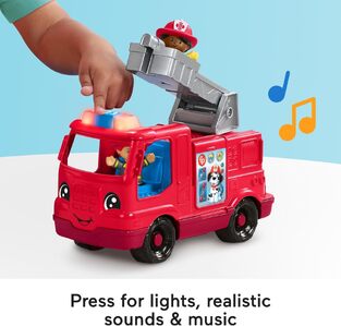 Fisher-Price Little People Musical Fire Truck with 2 Figures - HYR88