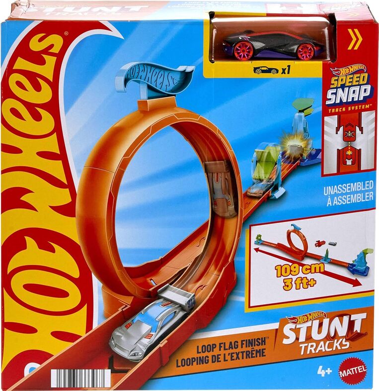 Hot Wheels Stunt Track Loop Flag Finish - JHK77