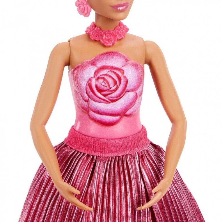 Barbie Petal Pop Κούκλα σε Κόκκινο Τριαντάφυλλο με Εκπλήξεις - JMF59