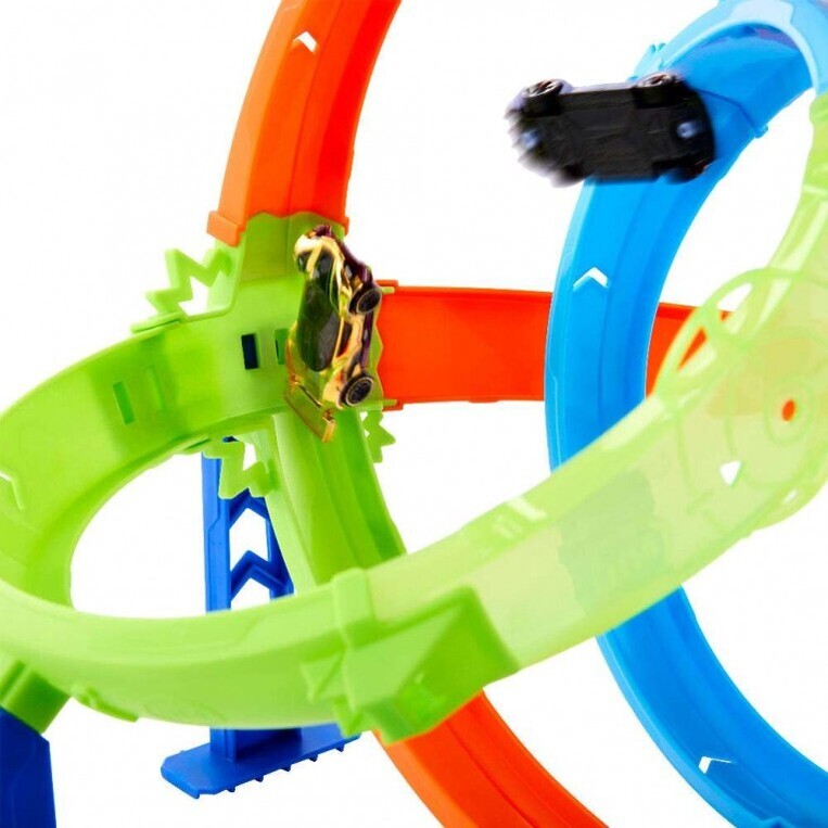 Hot Wheels Stunt Tracks Rapid Launch Cyclone Track Set - JHK73