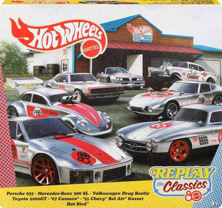 HW Αυτοκινητάκια Mattel 80th Anniversary σετ των 7 - JHF01