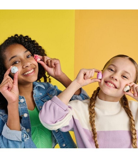 Squish-A-Longs - Blind Μπρελόκ-Θήκη 8 Θέσεων Με 3 Φιγούρες - Τυχαία Επιλογή - SQAL0079