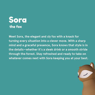 Asobu Thermos Bottle Bestie Fox 475ml - GRAF05837