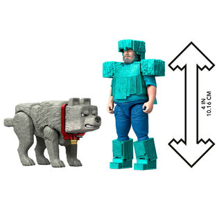 Minecraft The Movie Steve & Wolf set 2 figures - JFR71