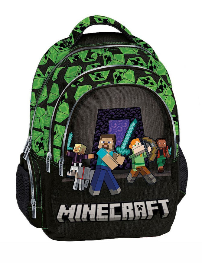 Graffiti Τσάντα Πλάτης Δημοτικού με 3 Θήκες Squad Minecraft - 268212