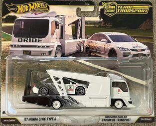 Hot Wheels Premium: Car Culture Team Transport - Hw Honda Civic Type-R & Kousoku Hauler Vehicles - JHX94