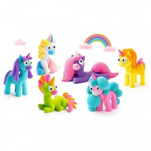 Hey Clay Rainbow Unicorns Mε 15 Βαζάκια Πηλό - 440077