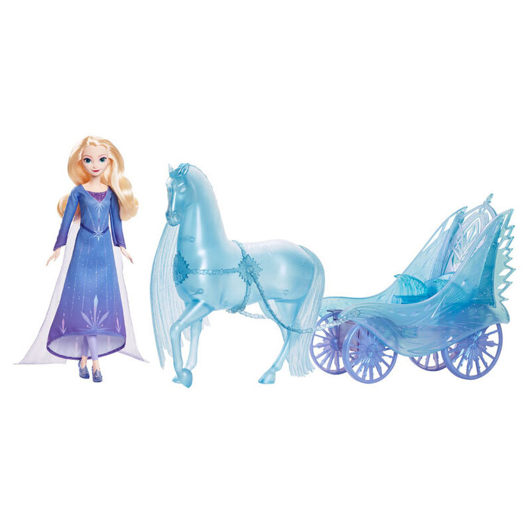 Disney Frozen II Elsa Fashion Doll With Nokk Adventure Carriage - JBG56