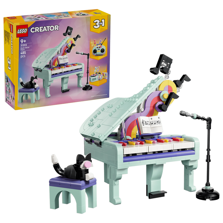 LEGO Creator 3 in 1 Music Decor Piano with Cat - 31392