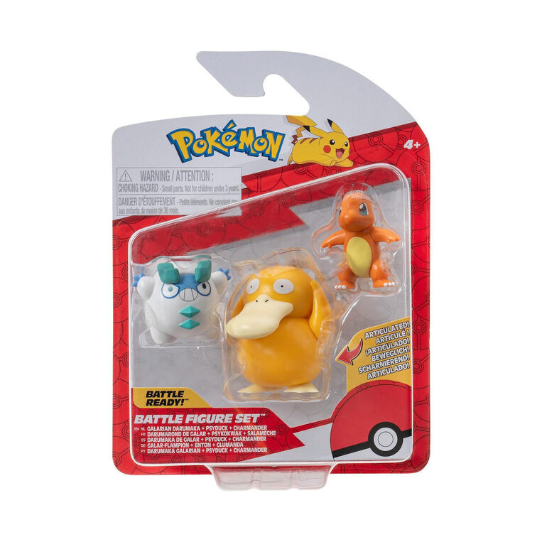 Pokemon Φιγούρες 3 Τεμ. – Charmander, Galarian, Darumaka - PKW3598