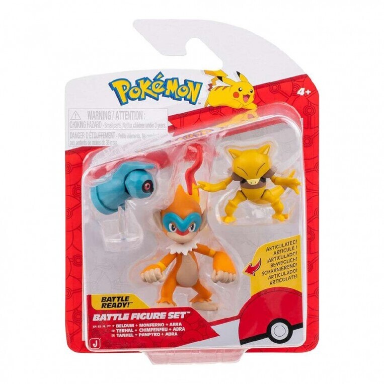Pokemon 3 Battle Figures Pack Beldum, Abra & Monferno - PKW4092