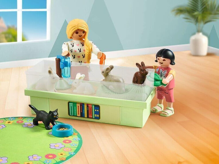 Playmobil My Life Starter Pack Παίζοντας Με Τα Κουνελάκια - 71753