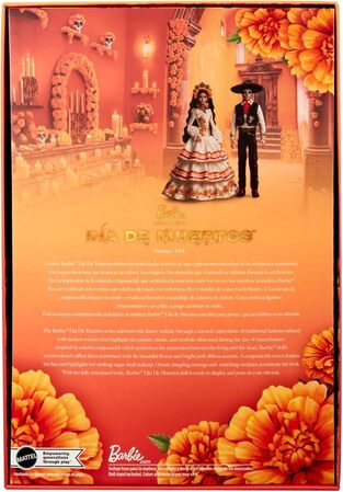 Barbie Signature Doll Día De Muertos In Ruffled Cream Gown - JBJ05