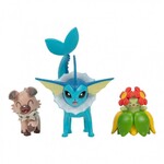 Pokemon Σετ με 3 Φιγούρες Μάχης Rockruff, Bellossom & Vaporeon - PKW3048