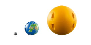 Planet Earth And Moon In Orbit 