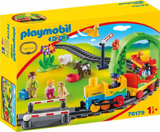 Playmobil Σετ Τρένου 1.2.3 Με Ζωάκια Και Επιβάτες - 70179
