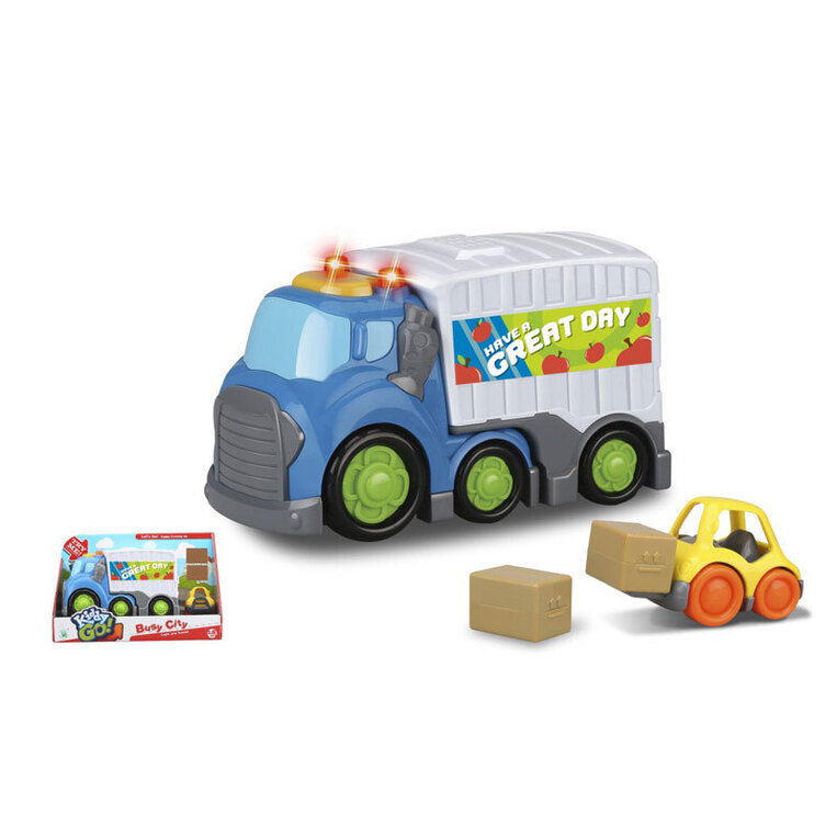 Kidz To GO Big Busy City Σετ Φορτηγό Μεταφοράς 31cm & Μίνι Κλαρκ - FK10360