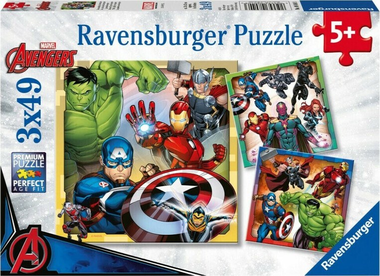 Ravensburger Παζλ 3X49 Τεμ. Avengers - 05-08040