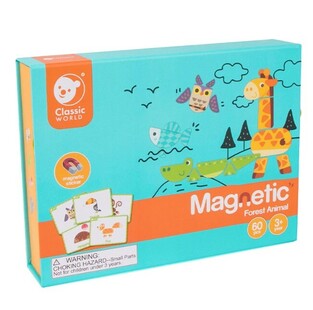 Classic World Ξύλινο Μαγνητικό Κουτί Ζωάκια - C20025