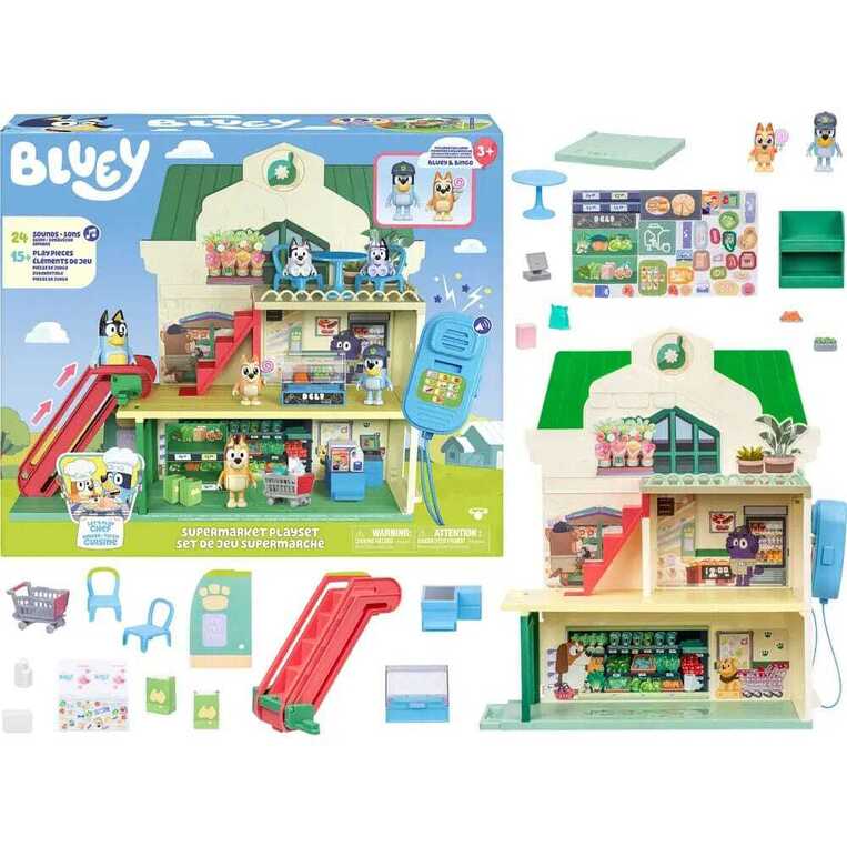 Bluey Mini Figure Playset Bluey Let's Play Chef Supermarket - BLY18918