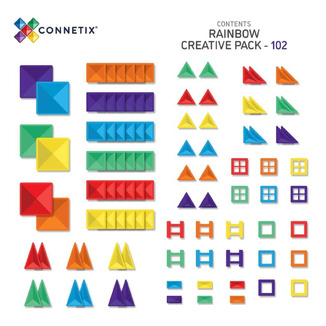 Connetix Rainbow Creative Pack Μαγνητικά Τουβλάκια Κατασκευών 102τμχ. - CT-R-00102-CR
