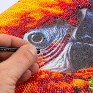 Diamantity Ψηφιδωτό Μωσαϊκό Gems Diamond Painting Red Parrot - GRAF96577 