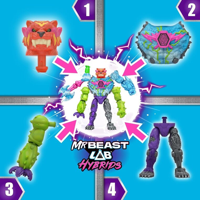 Mr. Beast Lab Hybrids Figure 5-Pack Hyper Fusion Lab - MOTO24910