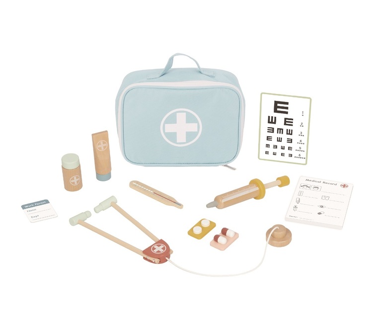 Tooky Toy Ξύλινο Σετ Βαλιτσάκι Γιατρού - TKC567N