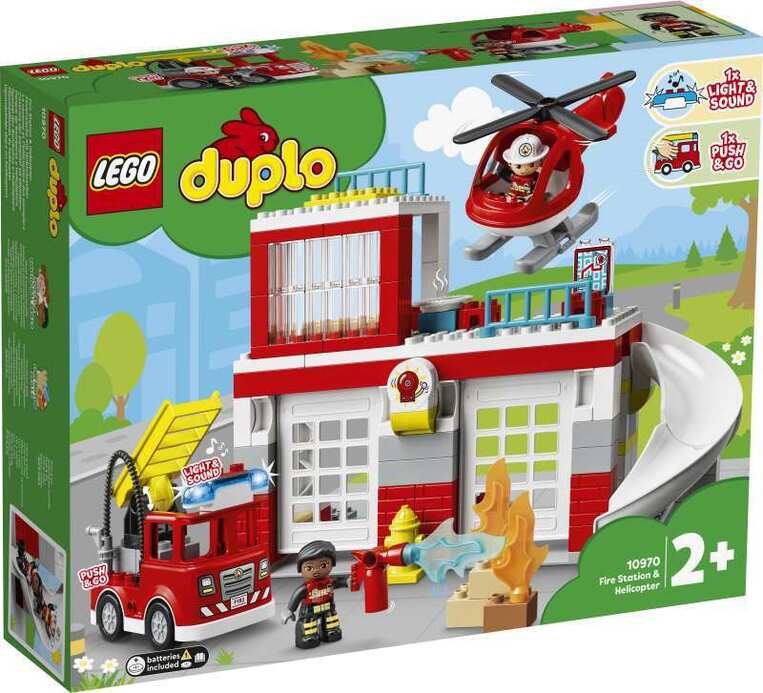 Lego Duplo Fire Station & Helicopter - 10970