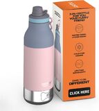 Asobu Buddy Bottle: Portable Water Bottle with Dog Bowl - Pastel Pink - GRAF005732