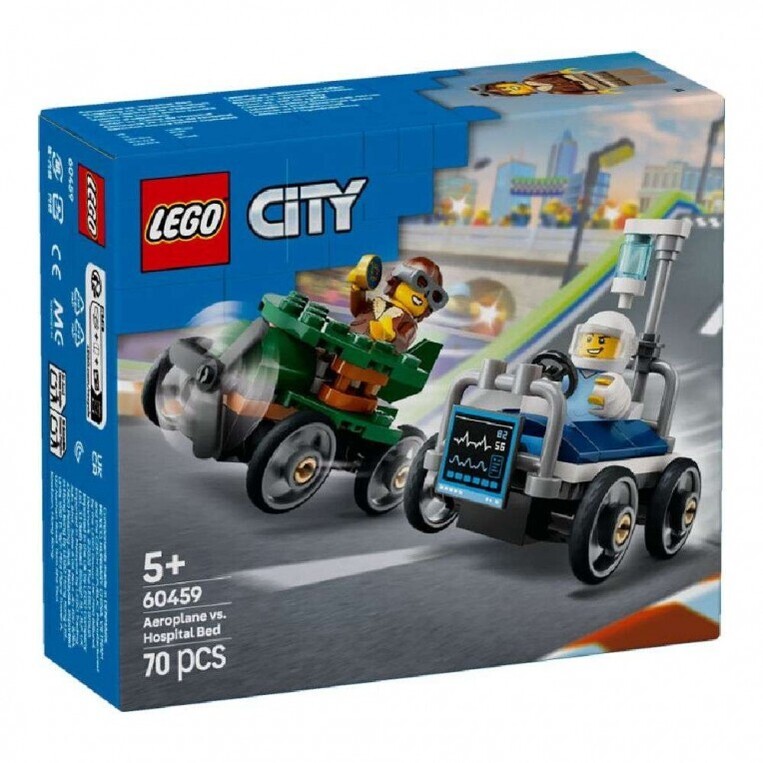 LEGO City Airplane Vs. Hospital Bed Race Car Pack - 60459